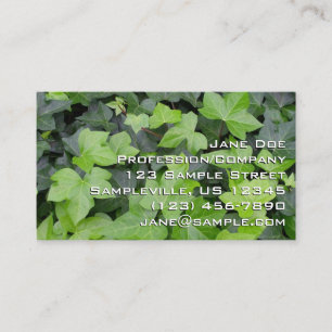Green Ivy Botanical Print Visitekaartje