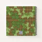 Green Ivy Brown Black Gold Plaid Bullet Journal (Dos)