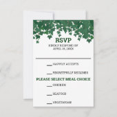 Green Ivy Garden Wedding Carte RSVP (Devant)