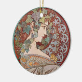 Green Ivy Goddess Art Keramisch Ornament (Links)