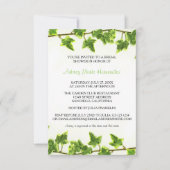 Green Ivy - Invitation à la douche nuptiale (Devant)