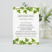 Green Ivy - Invitation Wedding shower de trois cou (Debout devant)