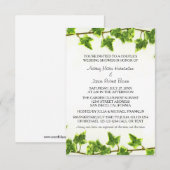 Green Ivy - Invitation Wedding shower de trois cou (Devant / Derrière)