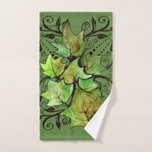 Green Ivy-Natuur Bad Handdoek (Handdoek)