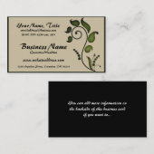 Green Ivy Scroll Decorative D7 - Visitekaartjes (Voorkant / Achterkant)