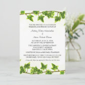 Green Ivy - Uitnodiging voor de huwelijksdouche va (Staand voorkant)