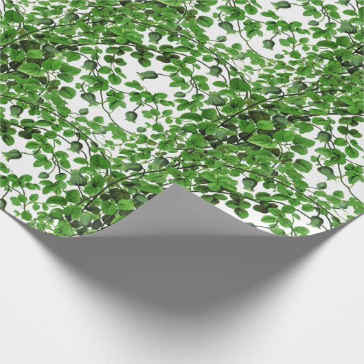 Green Ivy Vine Botanical Cadeaupapier (Hoek)