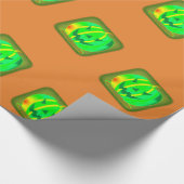 Green Jack o'lantern Halloween Thunder_Cove Cadeaupapier (Hoek)