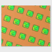 Green Jack o'lantern Halloween Thunder_Cove Cadeaupapier (Vlak)