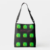 Green Jack o'lantern Halloween Thunder_Cove Crossbody Tas (Achterkant)