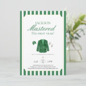 Green Jacket Golf First Birthday Invitation (Debout devant)