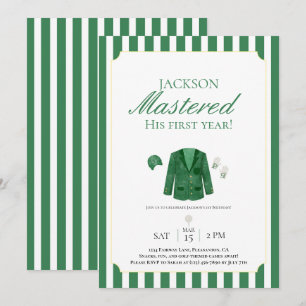 Green Jacket Golf Invitation d'anniversaire