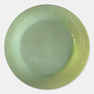 Green Jadeite Bord Ronde Sticker