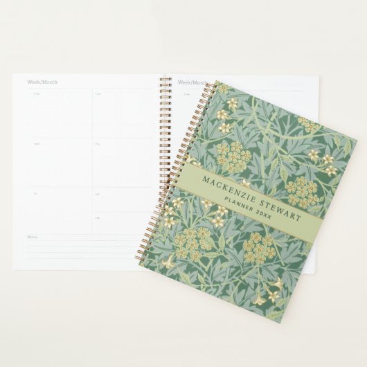 Green Jasmine Floral Pattern 2026 Planner (Display)