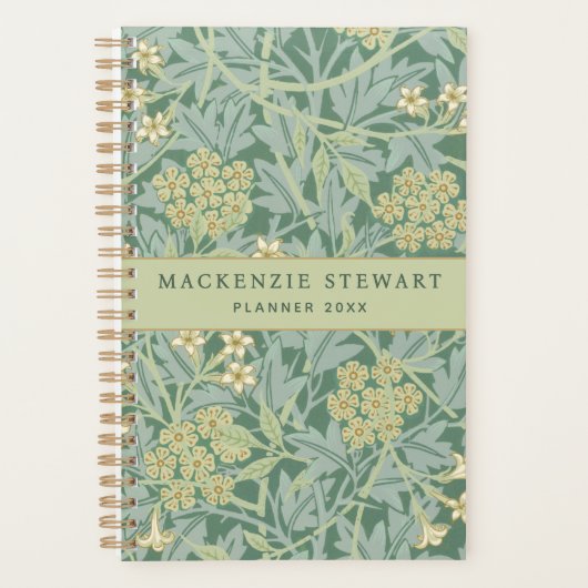 Green Jasmine Floral Pattern 2026 Planner (Voorkant)