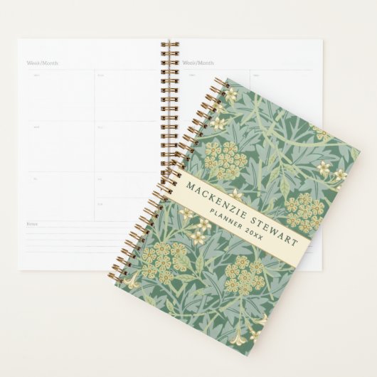 Green Jasmine Floral Pattern 2026 Planner (Display)