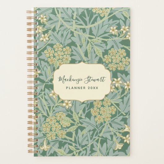 Green Jasmine Floral Pattern 2026 Planner (Voorkant)