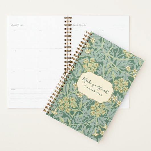 Green Jasmine Floral Pattern 2026 Planner (Display)