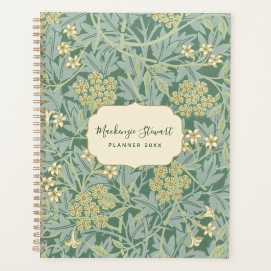 Green Jasmine Floral Pattern 2026 Planner (Voorkant)