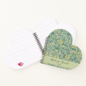 Green Jasmine Floral Pattern Name Notitieboek (Binnen)