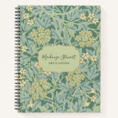 Green Jasmine Floral Pattern Sketchbook Notitieboek (Voorkant)