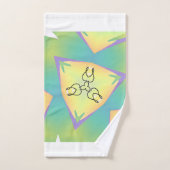 Green Jaune à trois points Geo (Serviette à main)