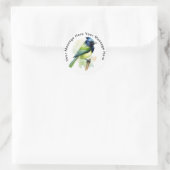Green Jay Ronde Sticker (Tas)