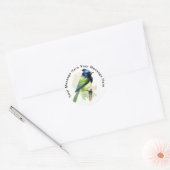 Green Jay Ronde Sticker (Envelop)