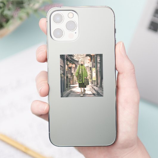 Green JK シール Seal|寿司娘 GenerativeAI Sticker (Telefoon)