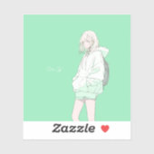 Green JK シール Seal|寿司娘 GenerativeAI Sticker (Vel)