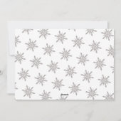 Green Jolly Noël Snowflake Carte photo de vacances (Dos)