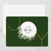 Green Joy  Corporate logo kerst Feestdagenkaart (Voorkant / Achterkant)