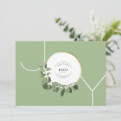 Green Joy Corporate logo kerst Feestdagenkaart (Staand voorkant)