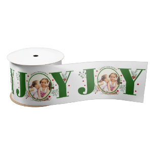 Green Joy met kerstfoto met bessen Lint