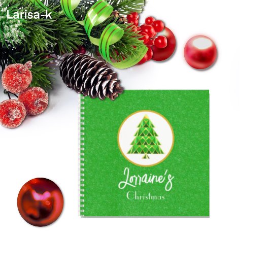 Green Joyoux Noel Sparkling Spiral Notitieboek
