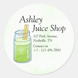 Green Juice Business Design of Ronde Sticker