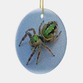 Green Jumping Spider-kerstversiering Keramisch Ornament (Rechts)