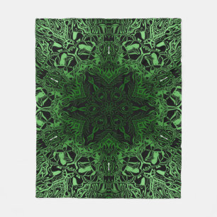 Green Kaleidoscoop Fleece Deken