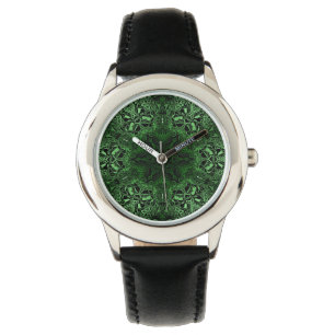 Green Kaleidoscoop Horloge