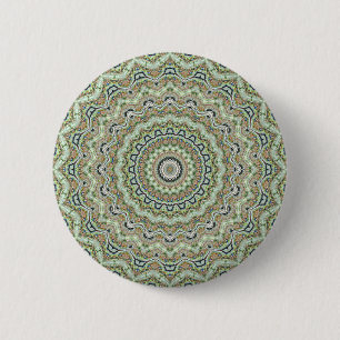 Green Kaleidoscoop Ronde Button 5,7 Cm
