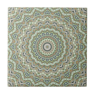 Green Kaleidoscoop Tegeltje