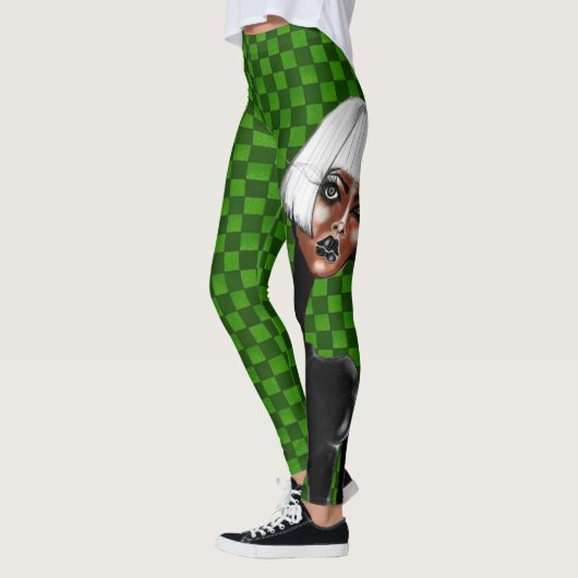 GREEN KARO Leggings (Gauche)