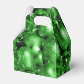 Green kerst Baubles Bedankdoosjes (Achterkant)