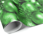 Green kerst Baubles Cadeaupapier (Rol Hoek)