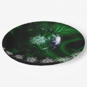 Green kerstdecoratie papieren bordje (Gekanteld)