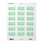 Green Kerstpeppermint Cupcake Food Gift Etiket (Full Sheet)