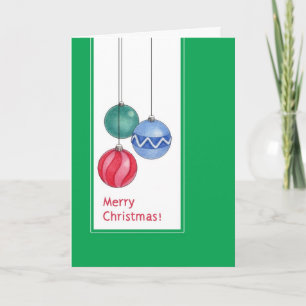 Green Kerstversiekaart Feestdagen Kaart