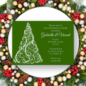 Green Kerstwinter Weddenschap Kaart