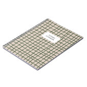 Green Khaki Check Pattern Notitieboek Stationery (Linkerzijde)