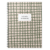 Green Khaki Check Pattern Notitieboek Stationery (Voorkant)
